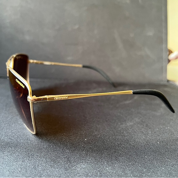 🕶️ Carrera Gold Round Sunglasses | UV400 | Travel-Ready Style - Picture 2 of 7